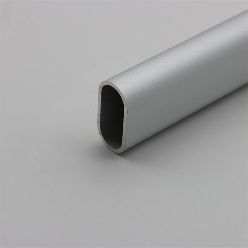 Oval wardrobe tube components and installation hardware