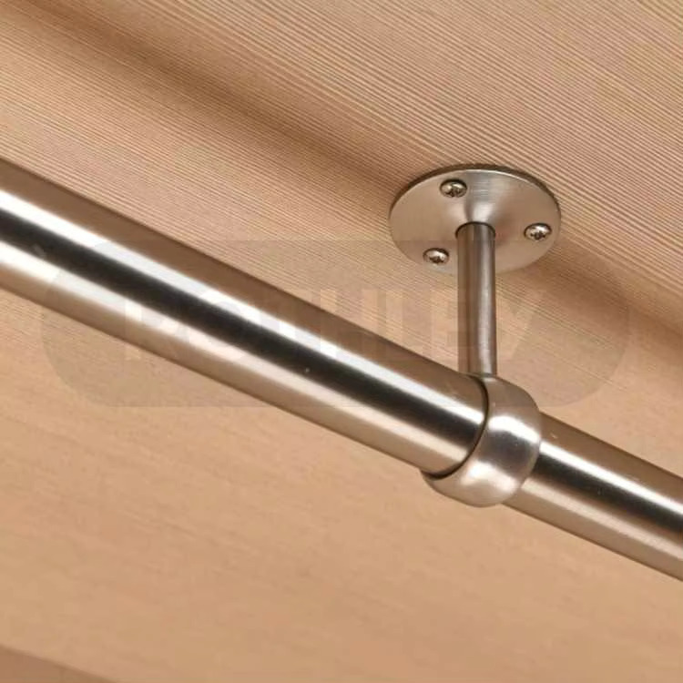 32mm brushed stainless steel round closet tube for heavy garments